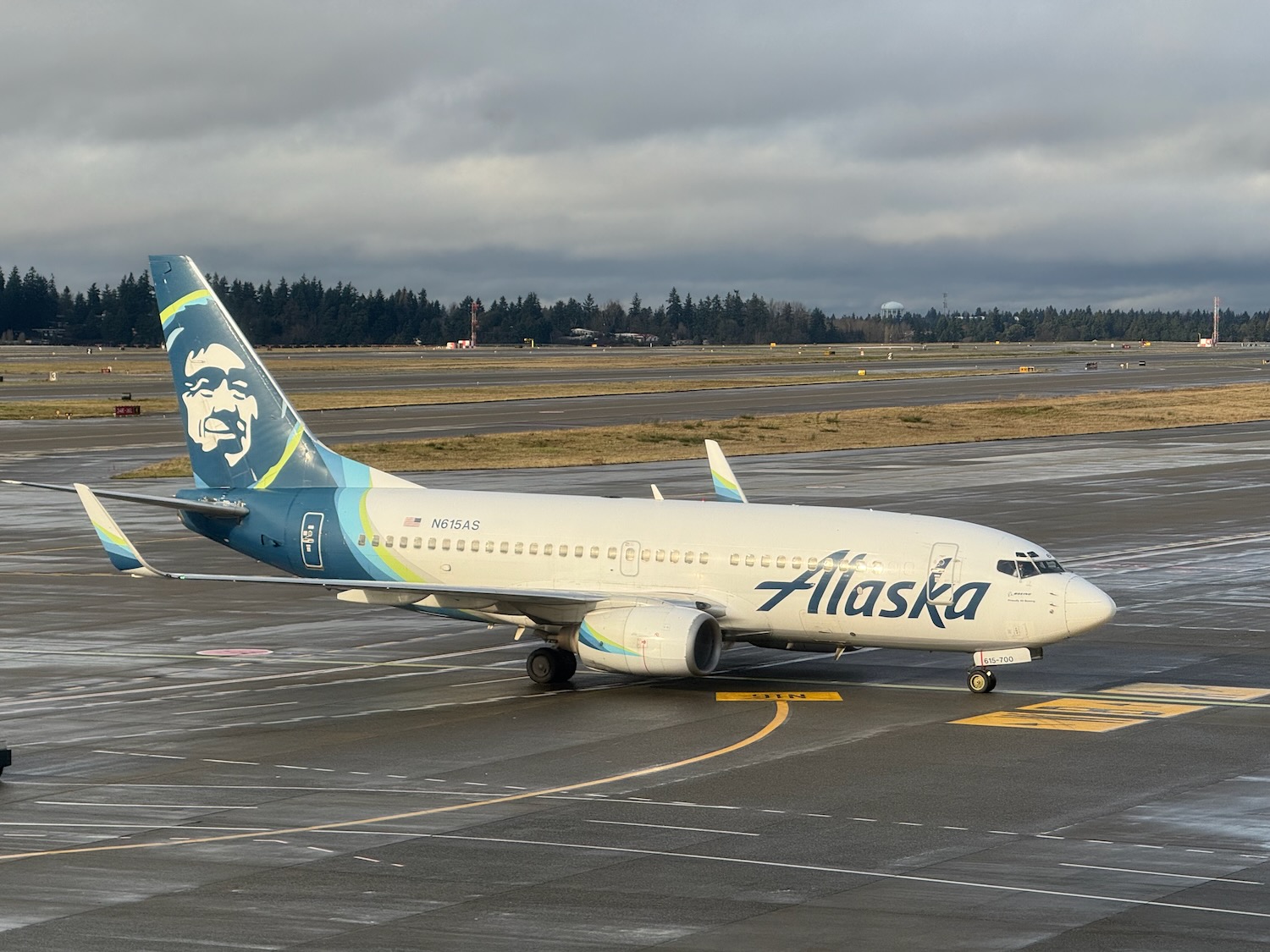 a plane on the runway