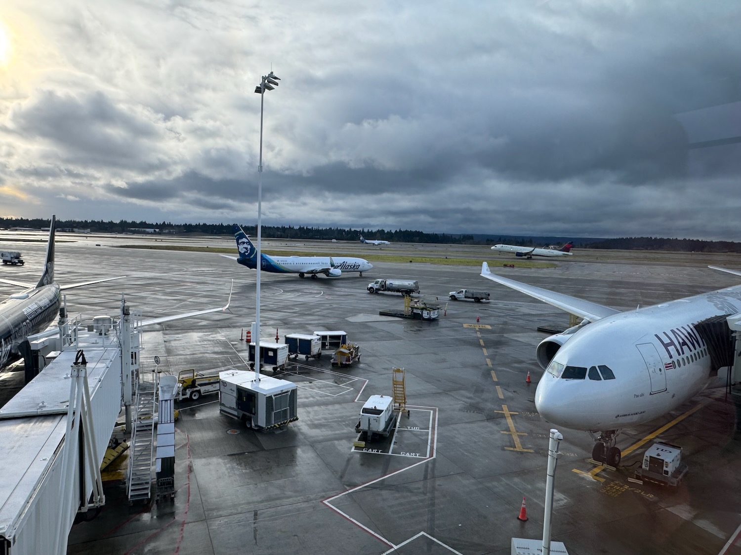 airplanes at an airport