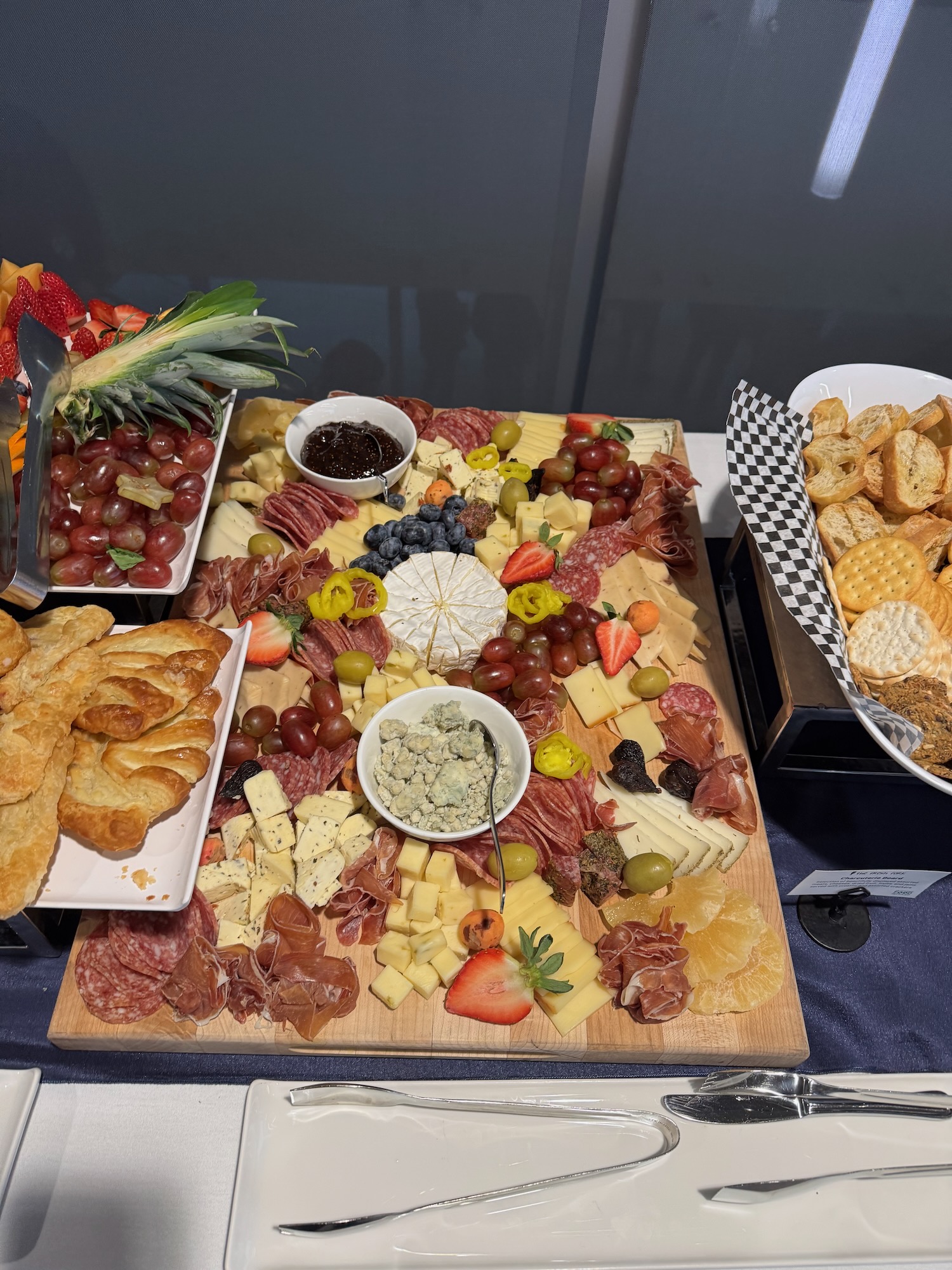 a table with food on it