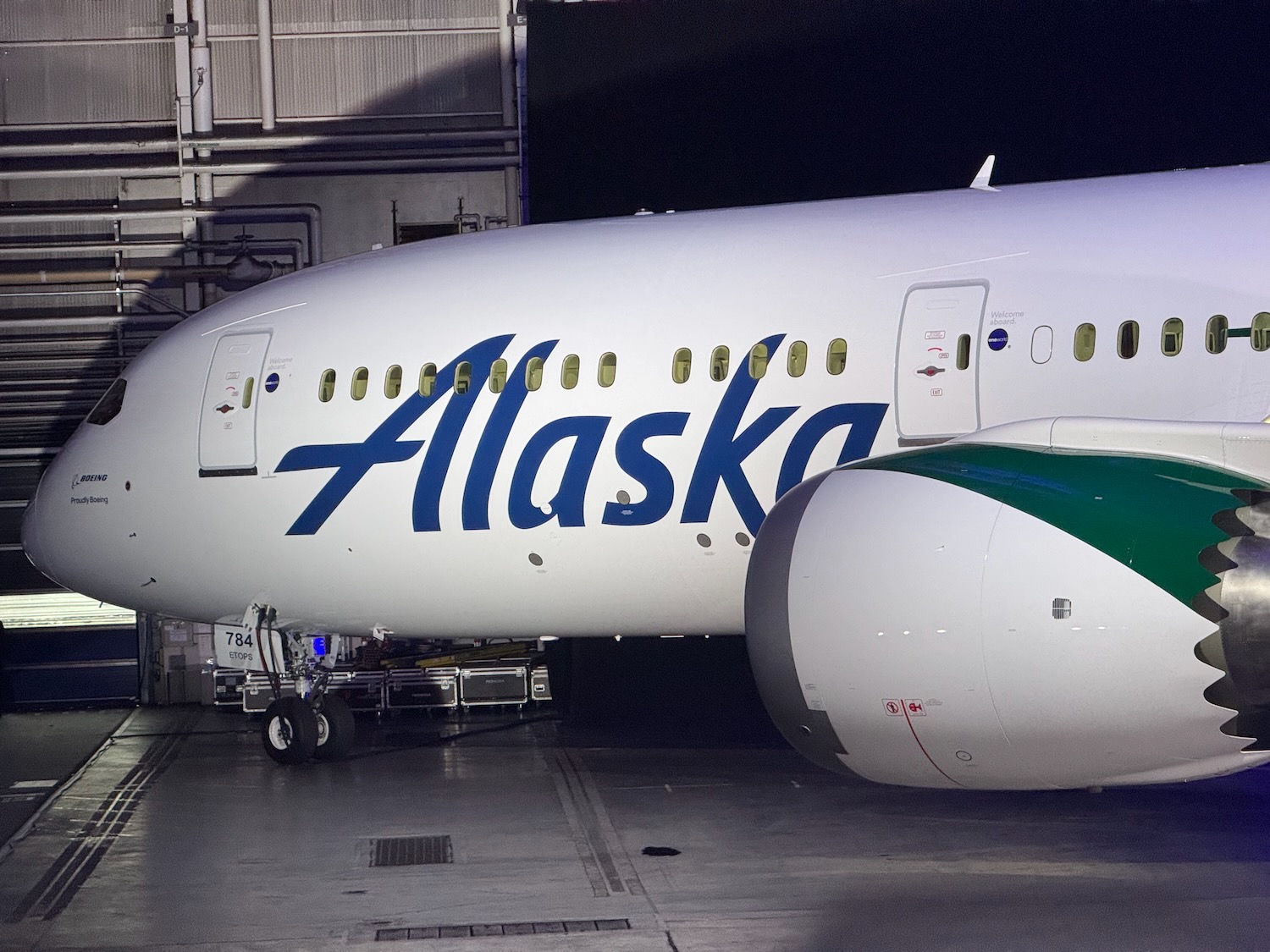 a close up of an airplane