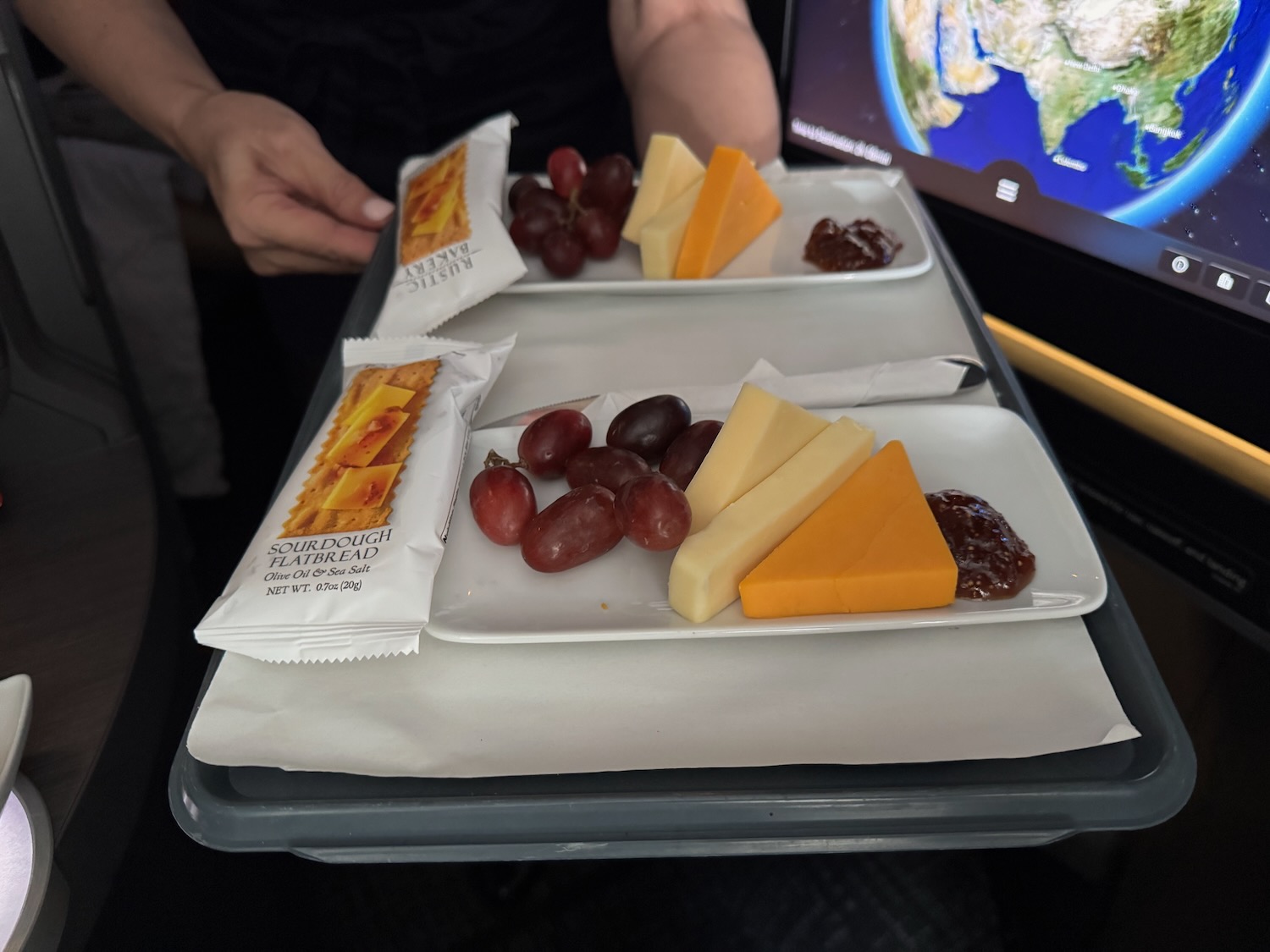 a tray of food on a table