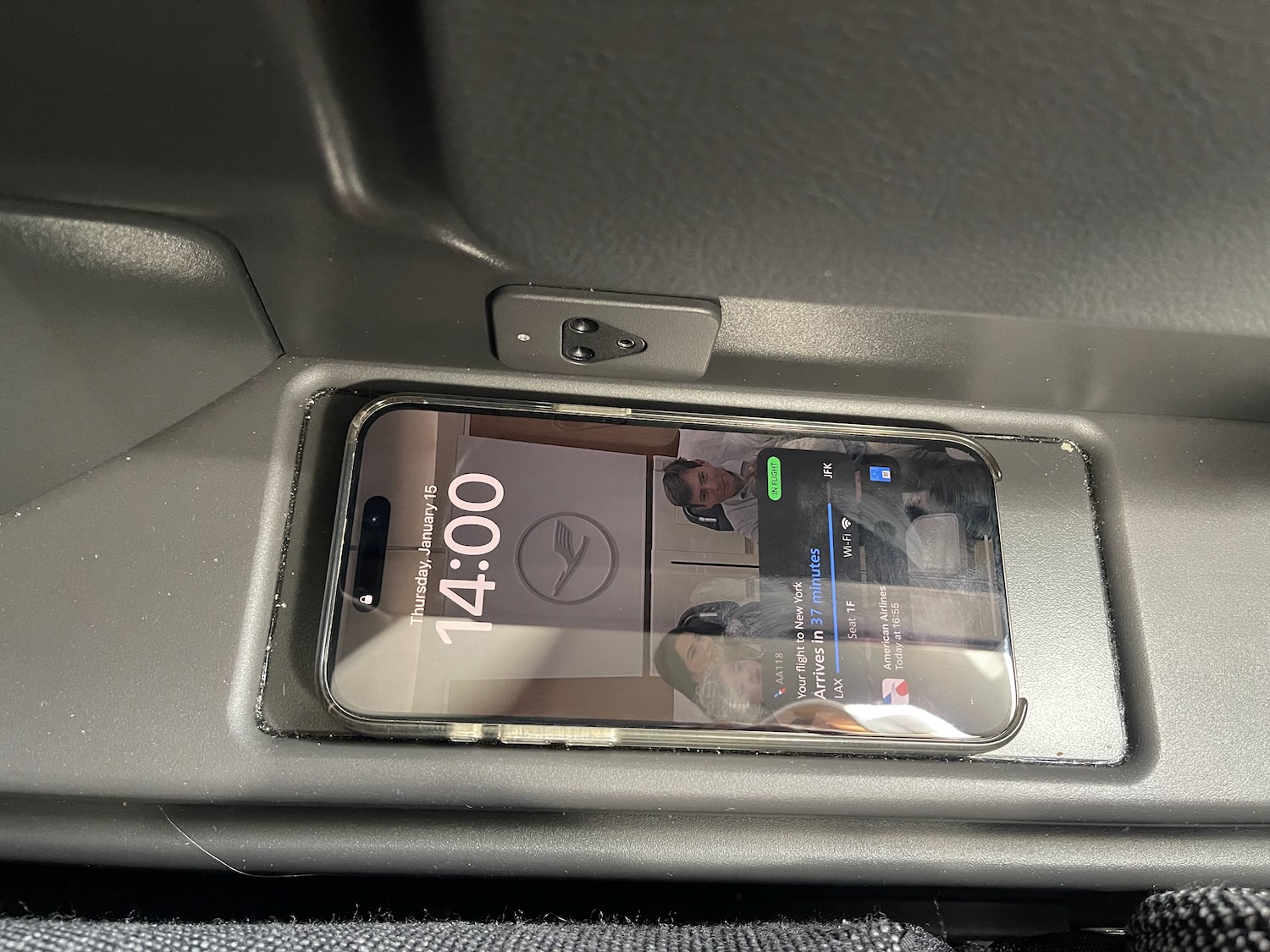 a cell phone in a car