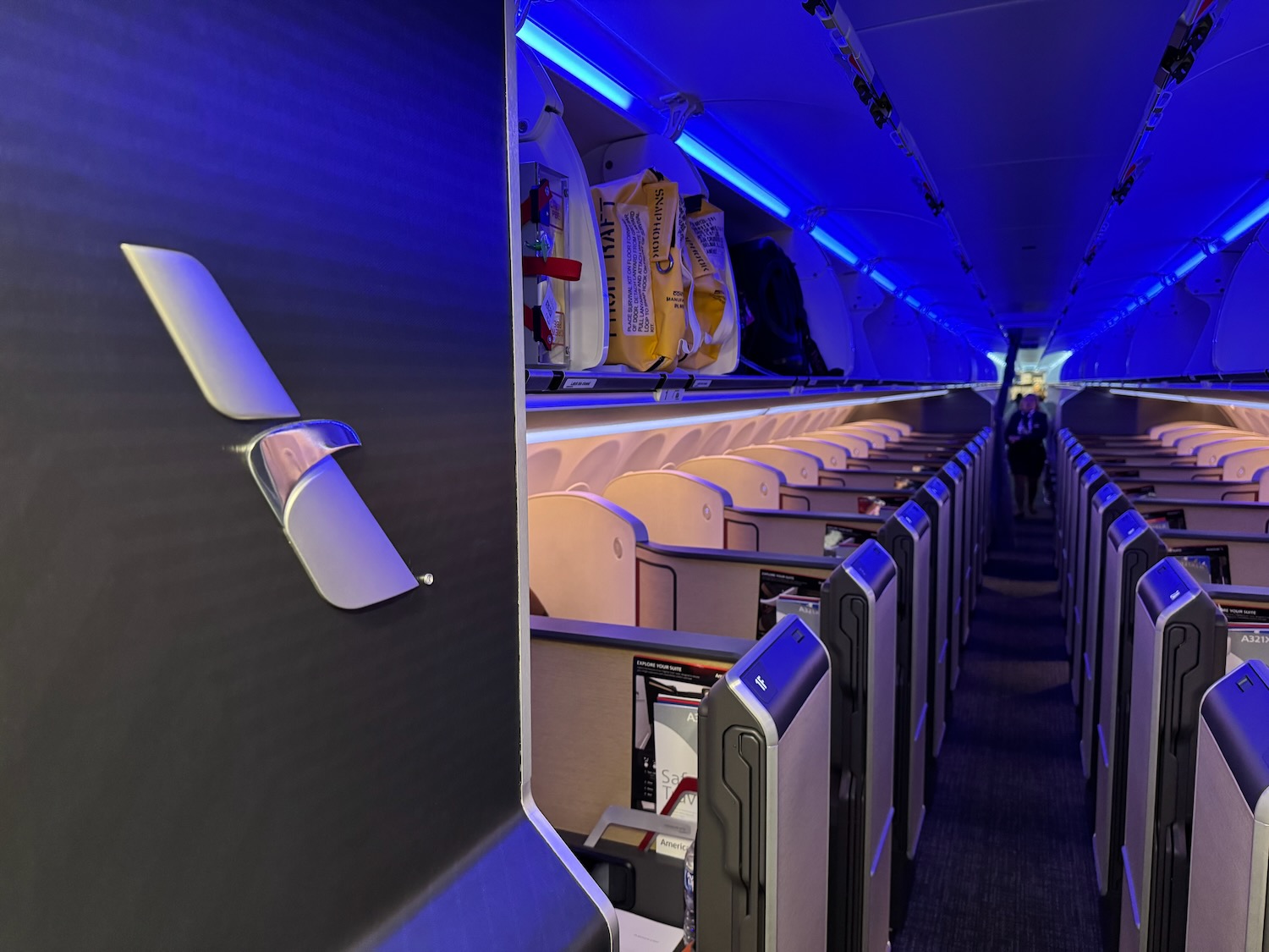 a row of seats on an airplane