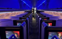 a row of seats in an airplane