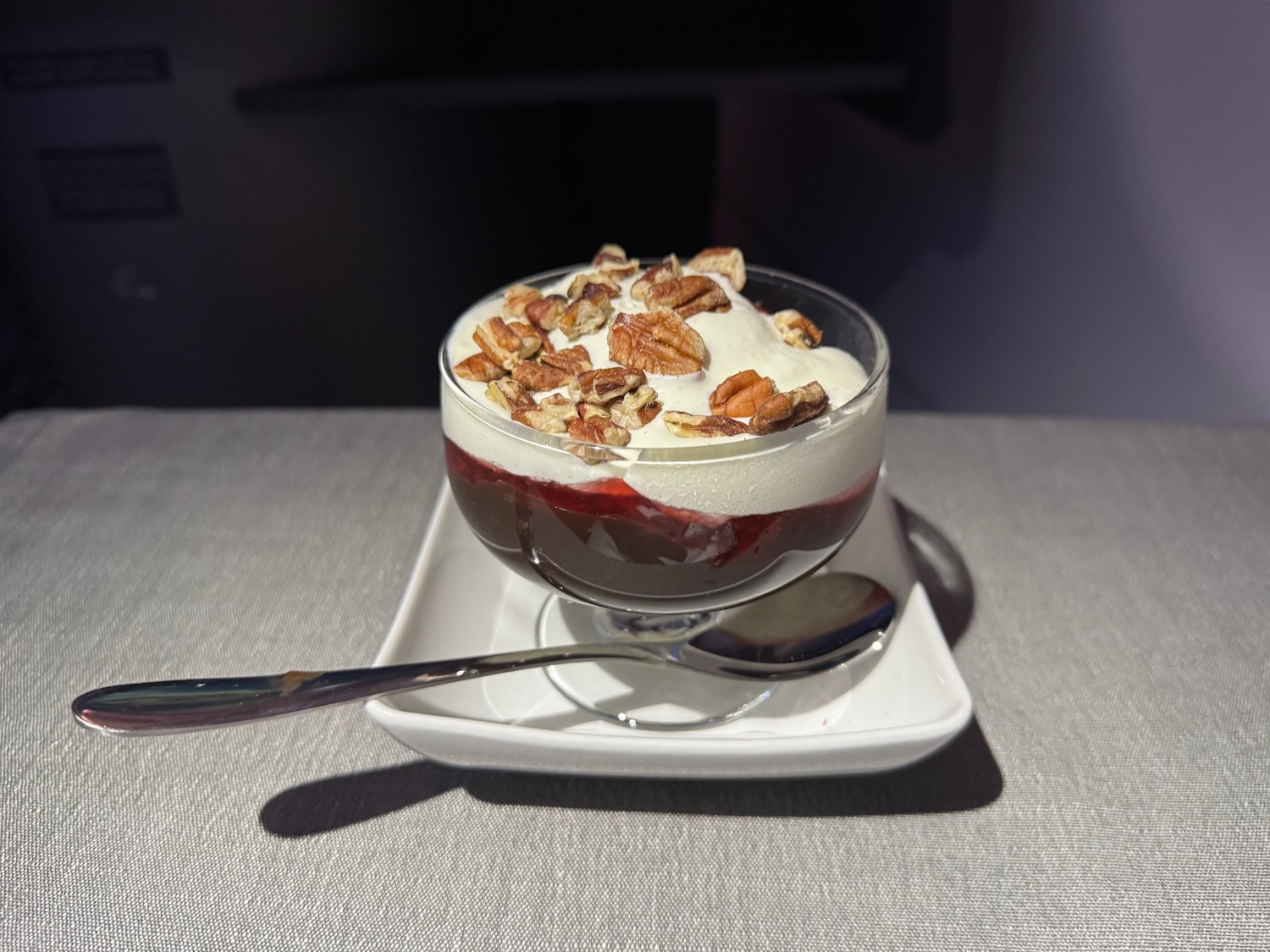 a dessert on a plate