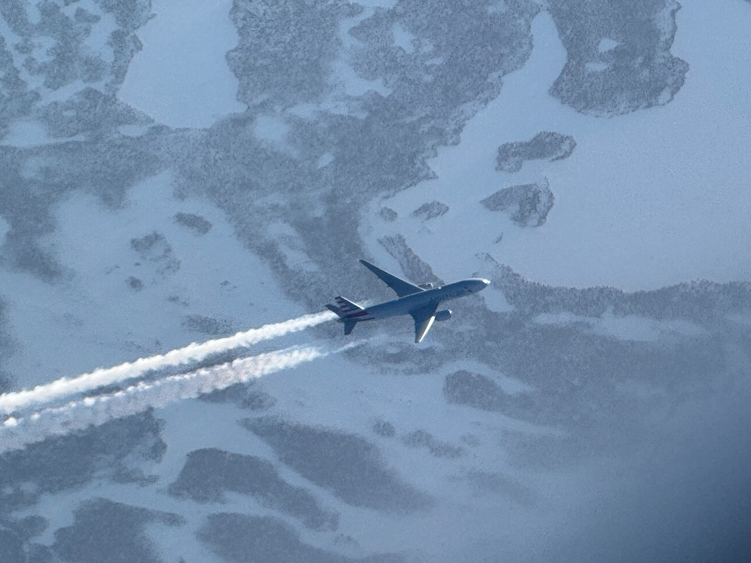 an airplane flying in the sky