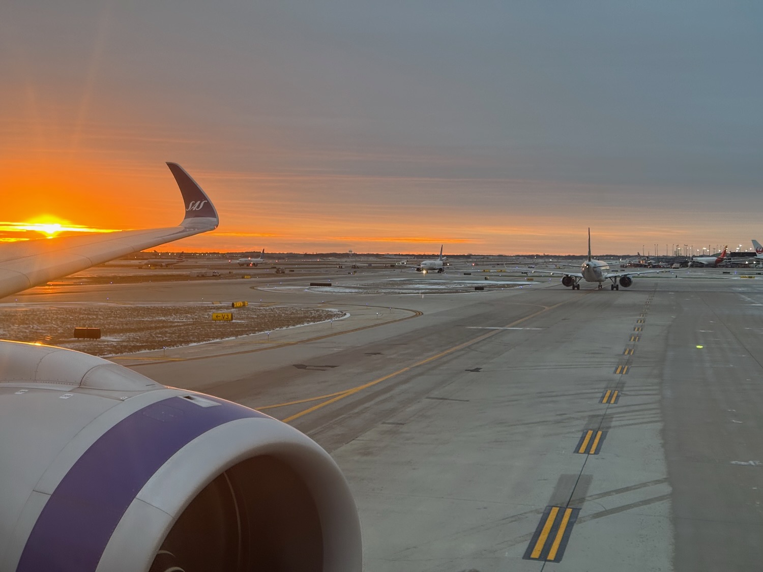 an airplane on the runway