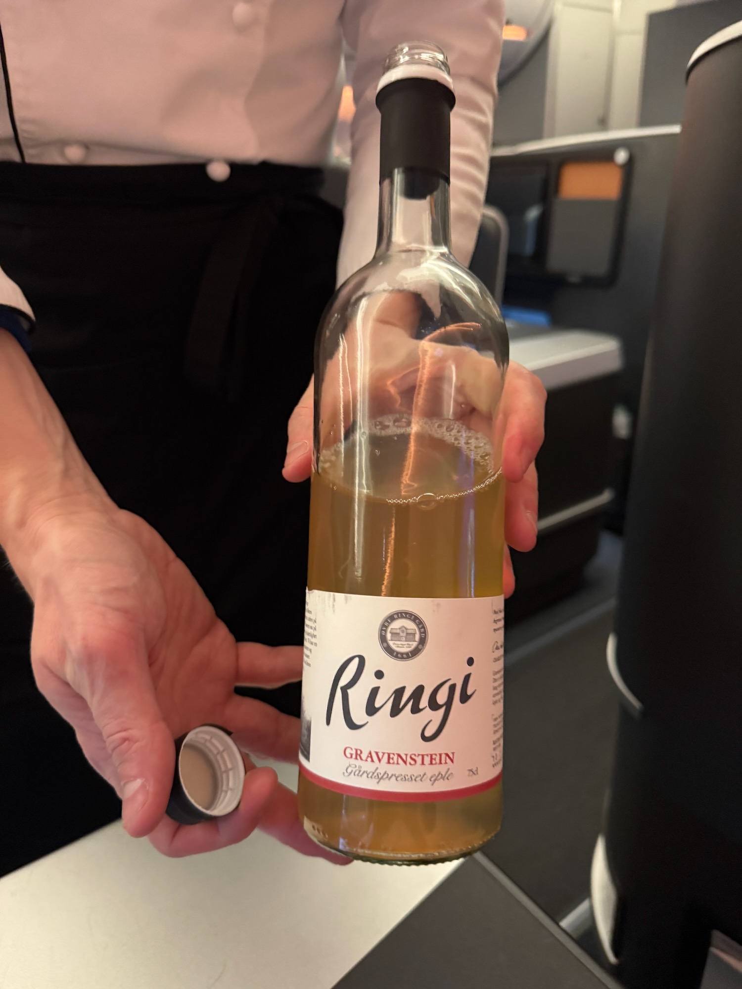 a person holding a bottle of wine