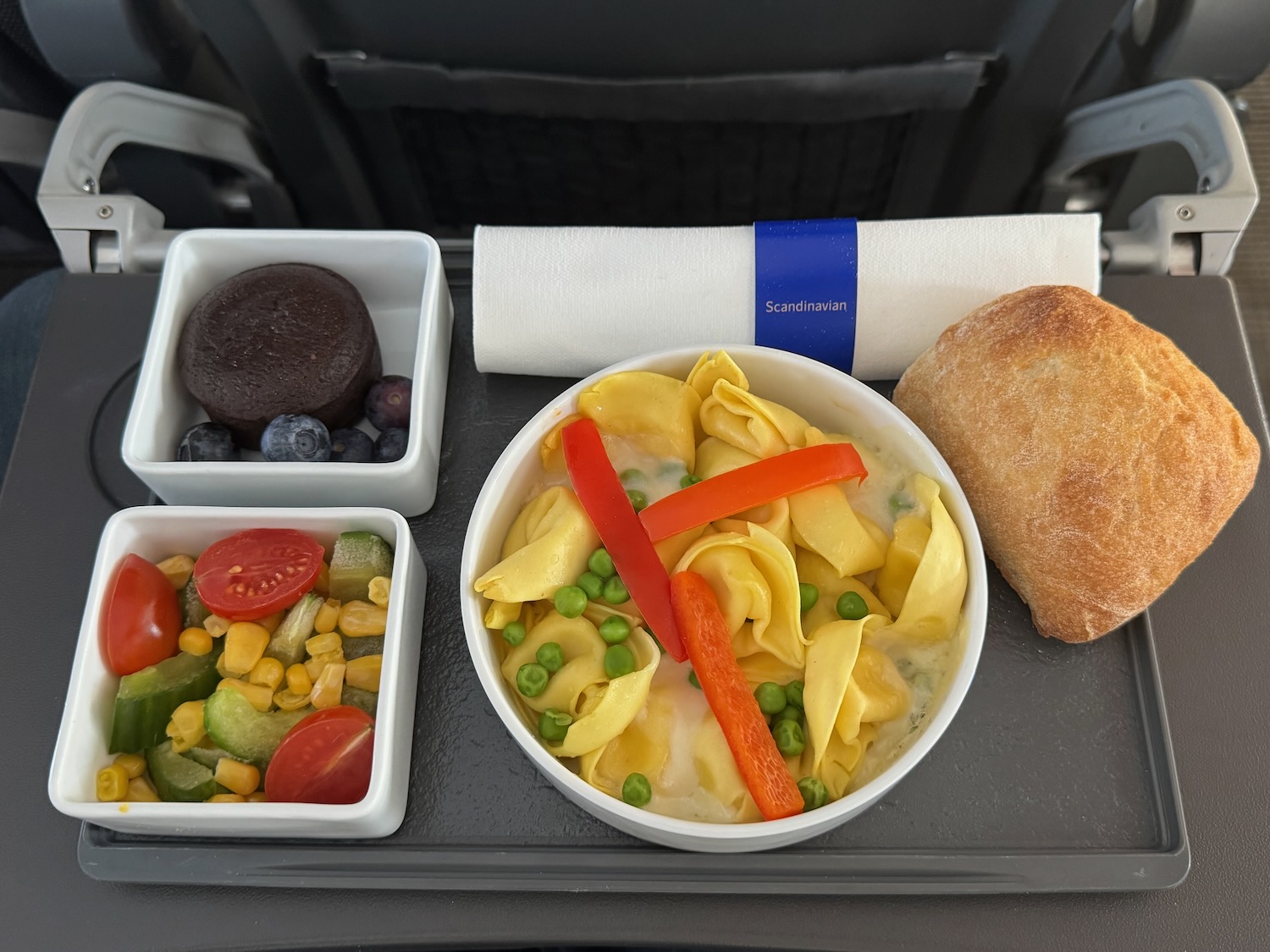 a tray with food on it