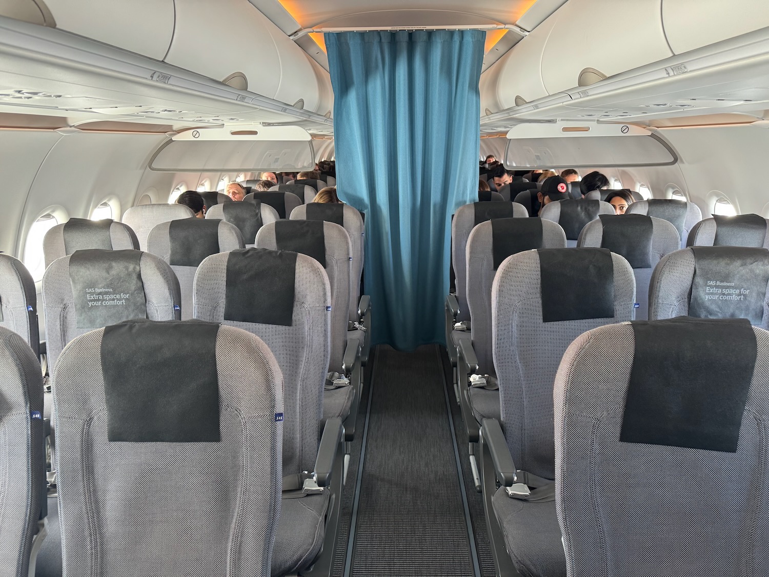 a plane with many seats