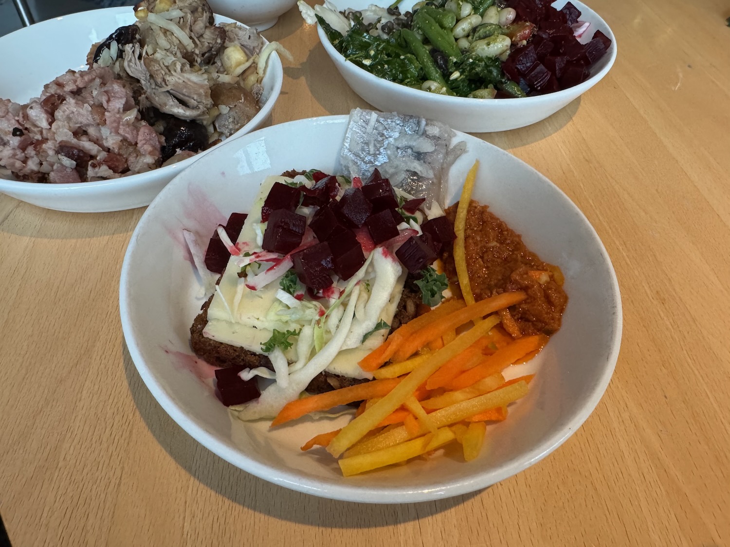 a bowl of food on a table