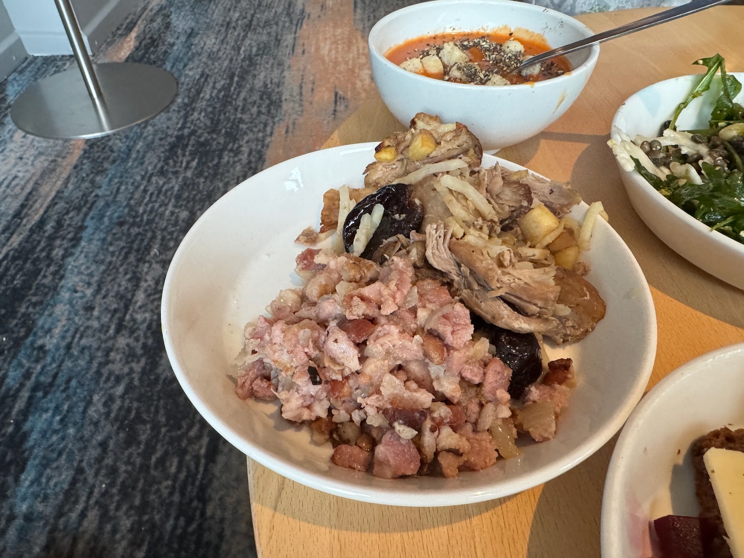 a bowl of food on a table