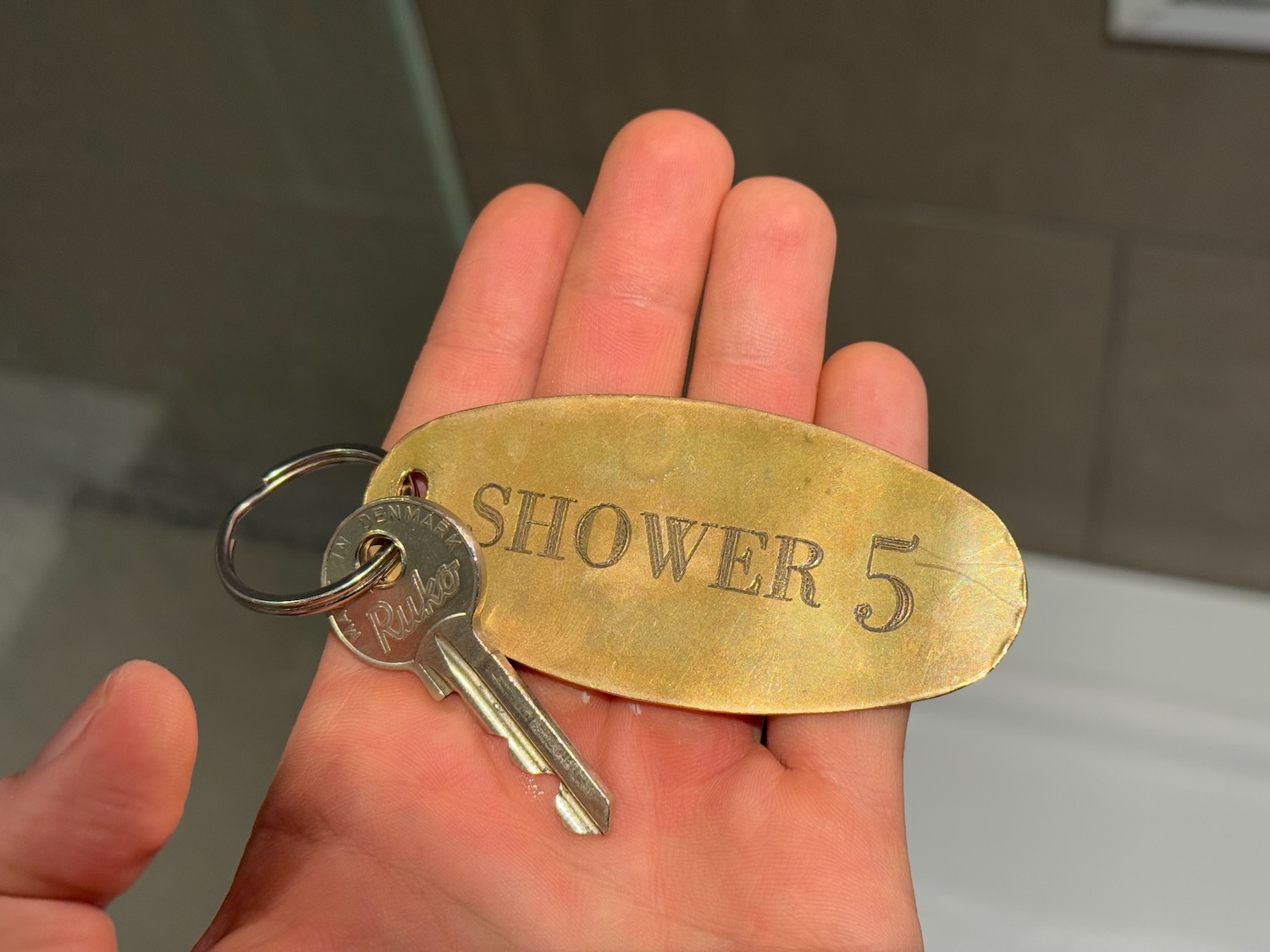 a hand holding a key chain