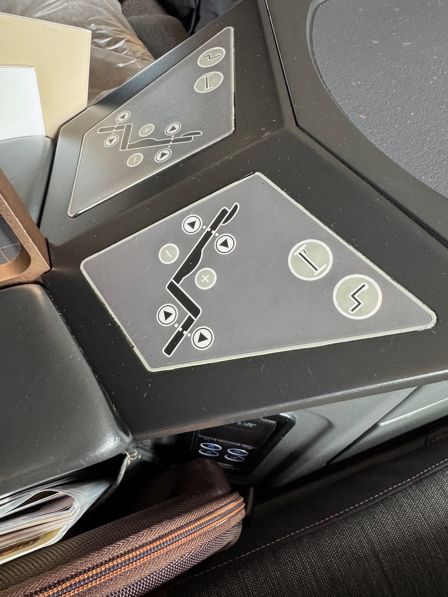 a close up of a seat