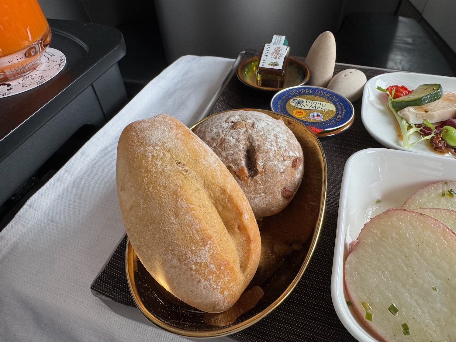 a tray of food on a table