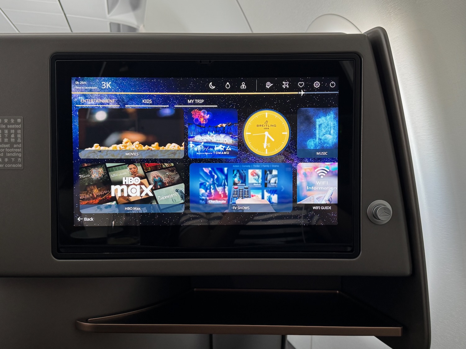 a screen on a plane