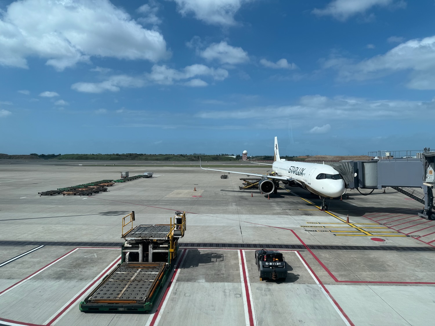 an airplane on a runway