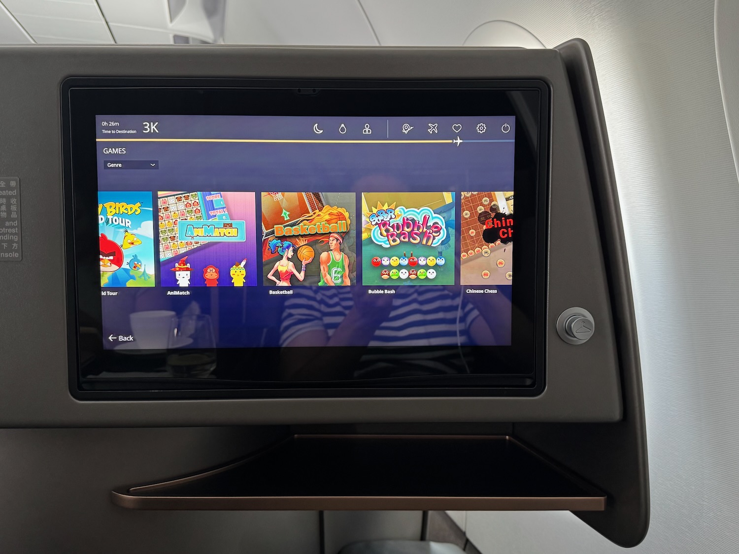 a screen on a plane