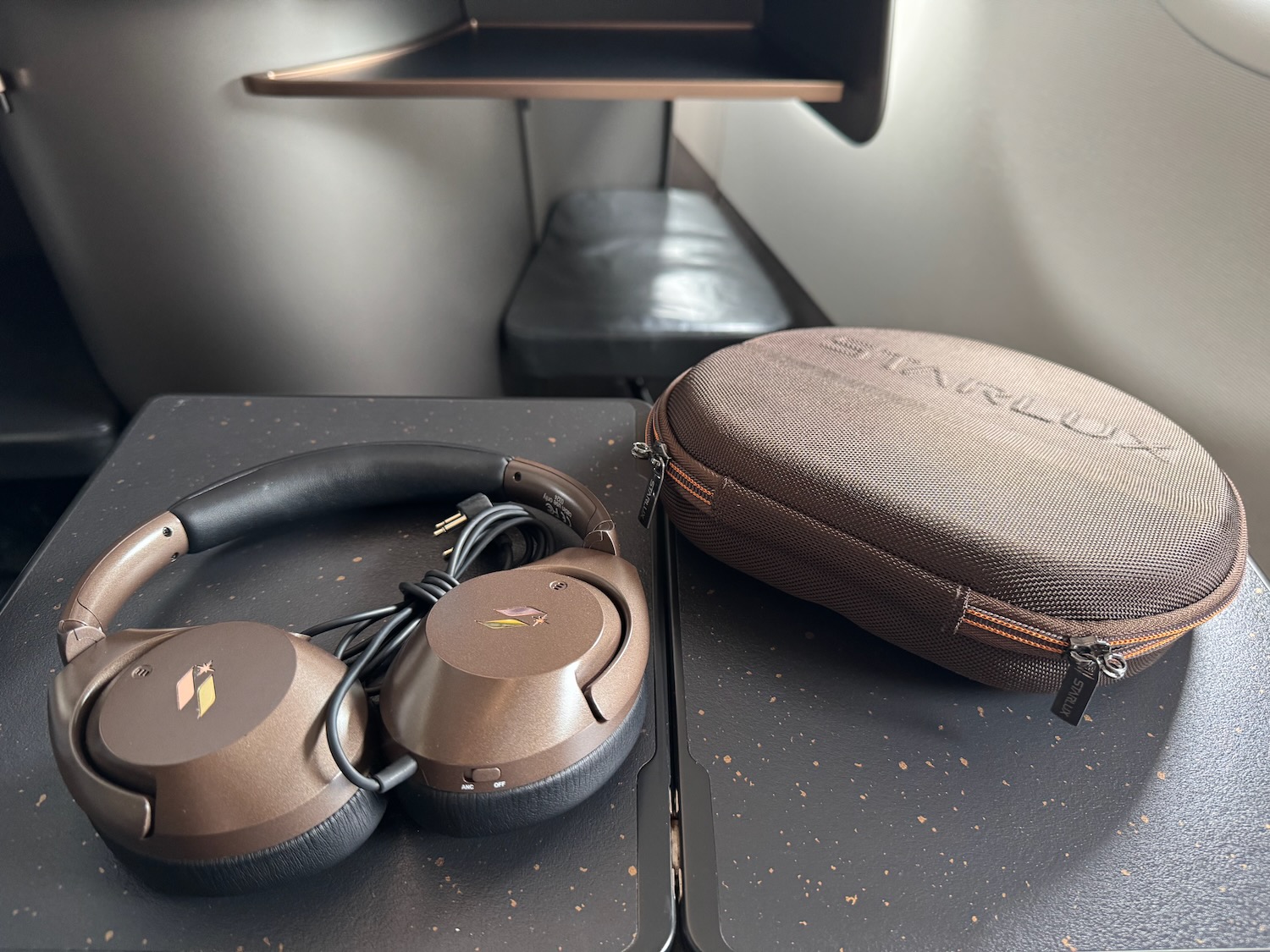 a pair of headphones on a table