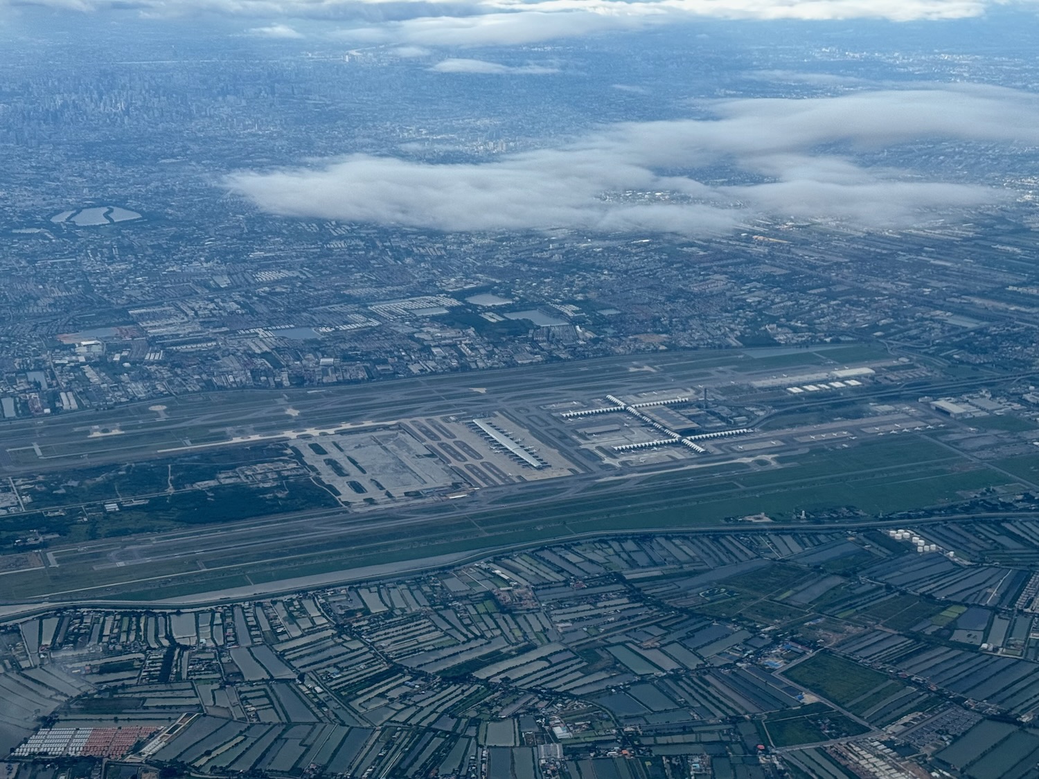 an aerial view of a city