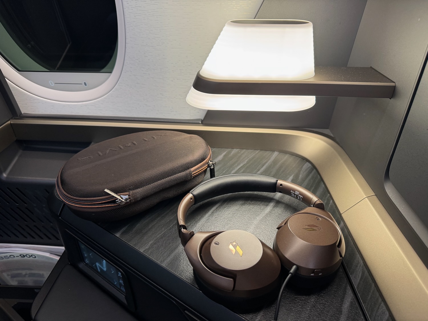 headphones on a table