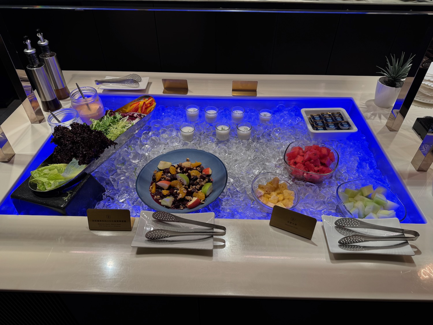 a table with food on it