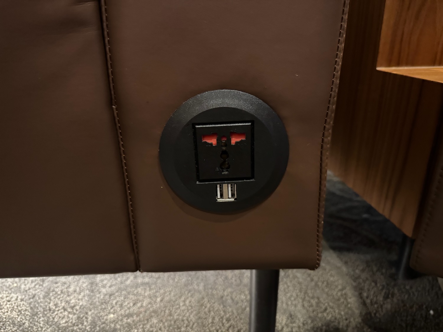 a close up of a power outlet