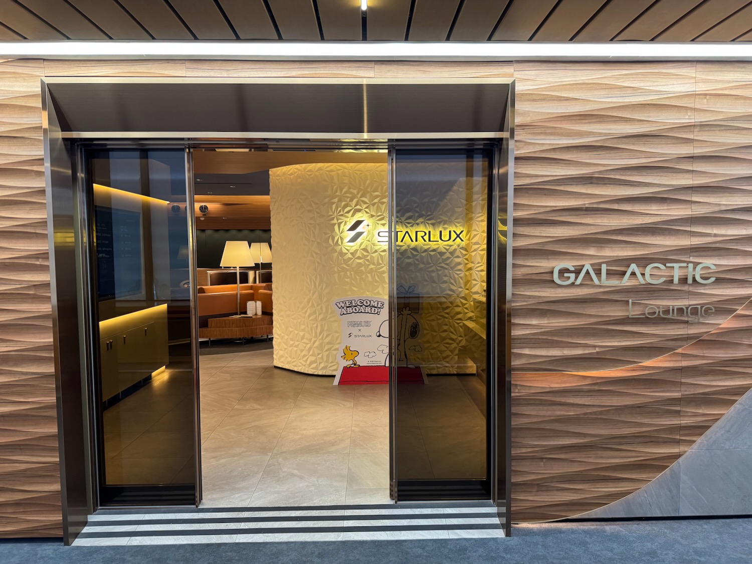 a glass door of a building