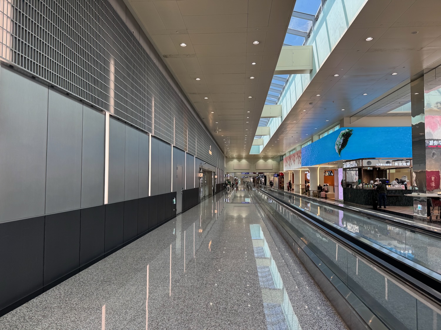 a walkway in a building