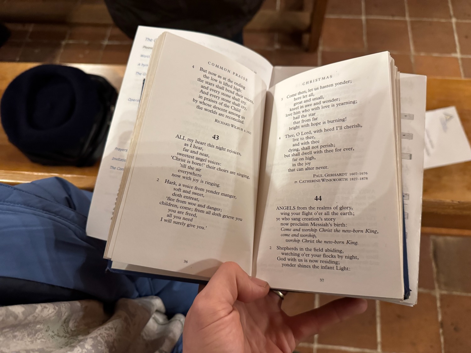 a person holding a book