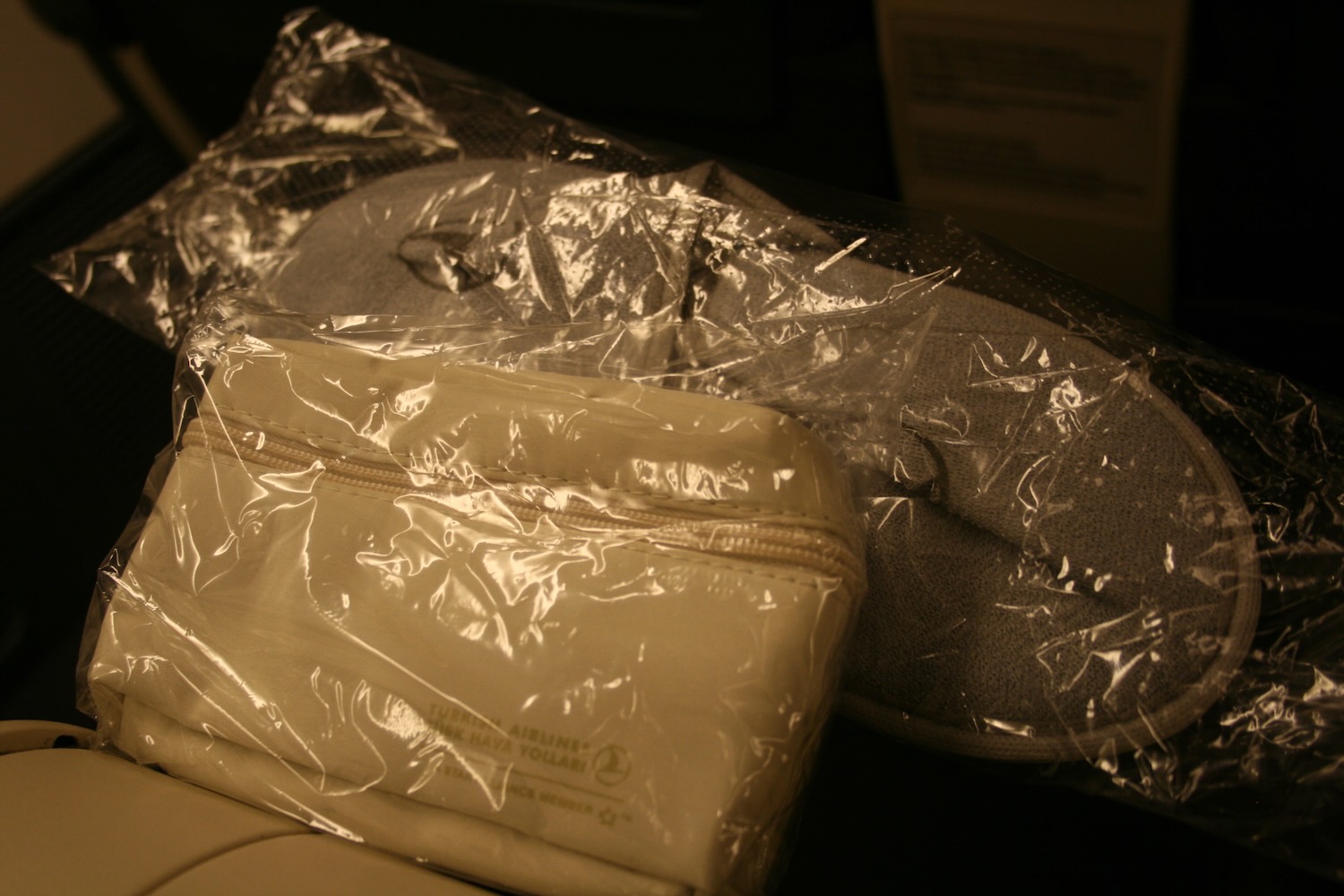 a bag and a hat in a plastic bag