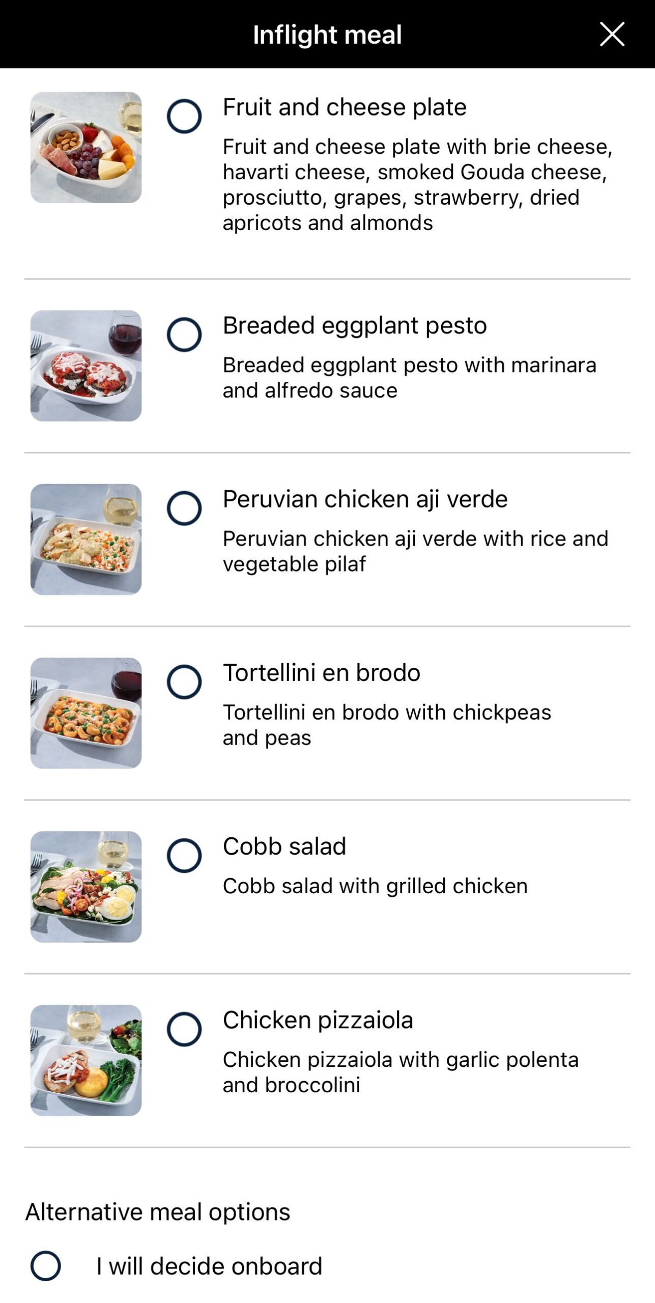a screenshot of a menu
