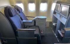 a seat in an airplane