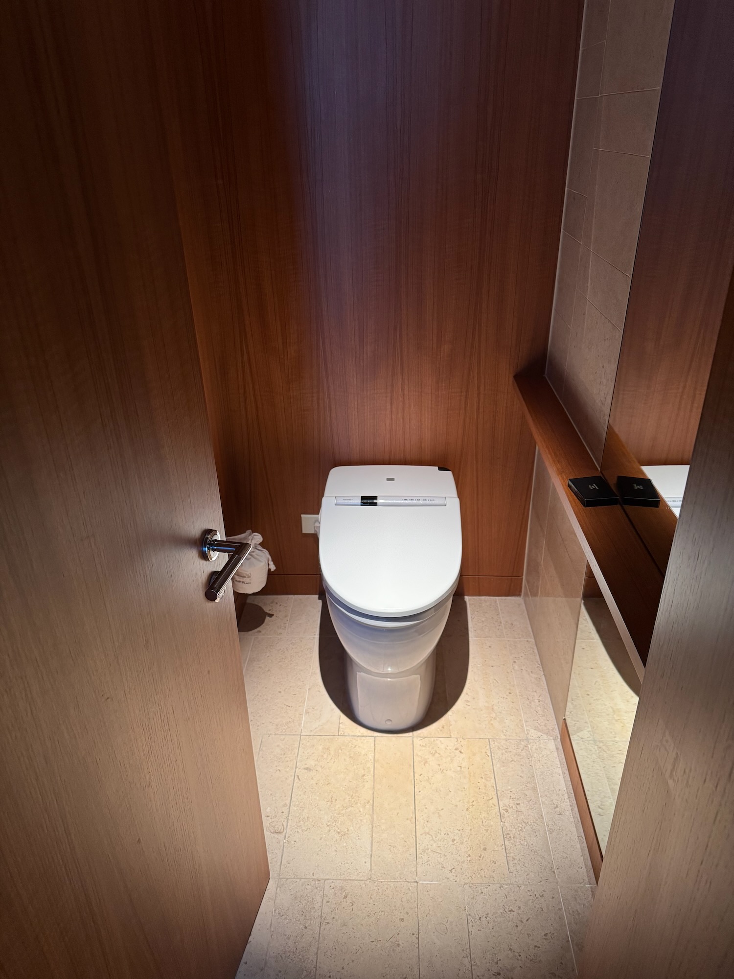 a toilet in a bathroom