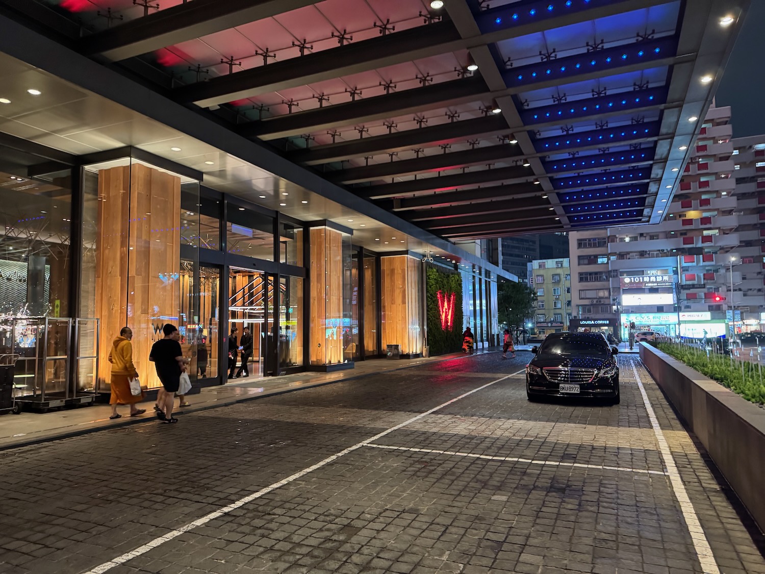 a car parked on a street