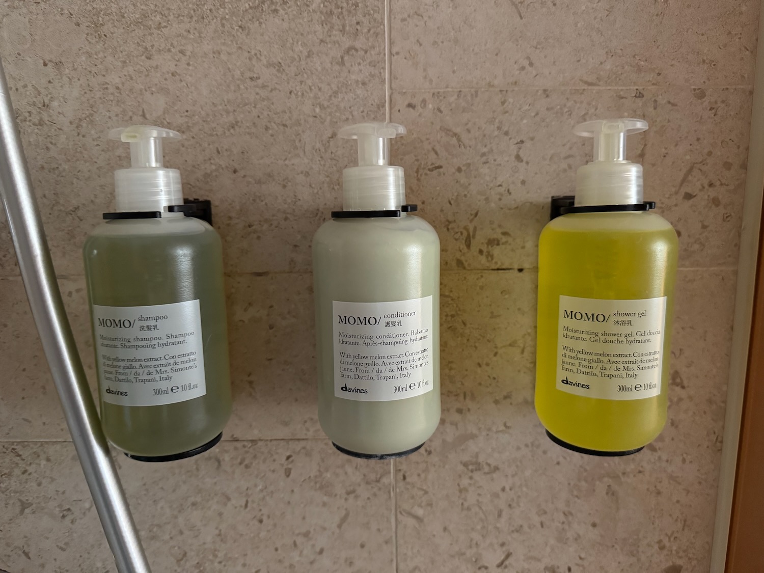 a group of soaps on a wall