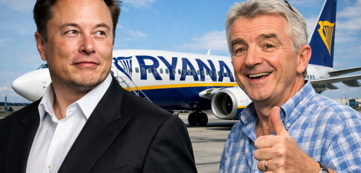elon musk ryan air michael oleary starlink