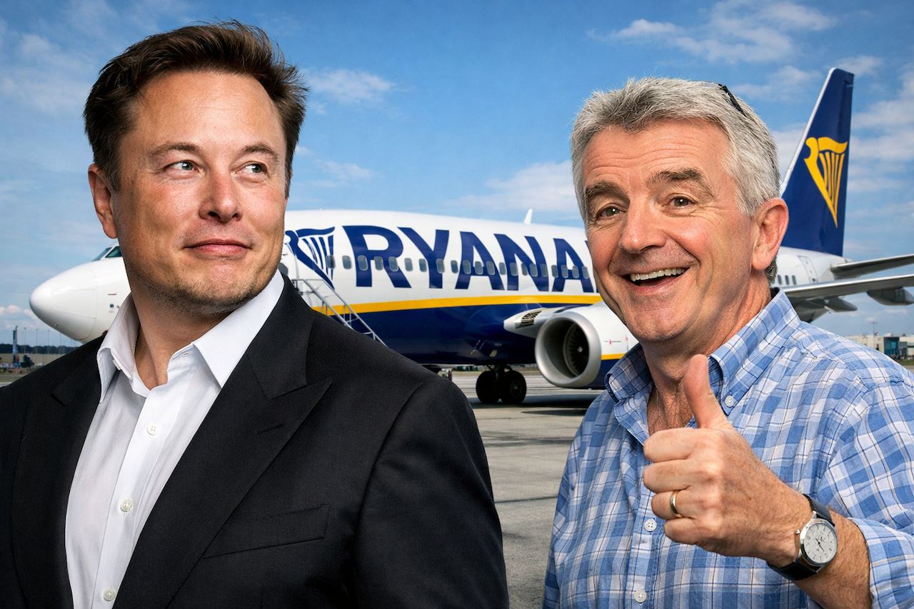 elon musk ryan air michael oleary starlink