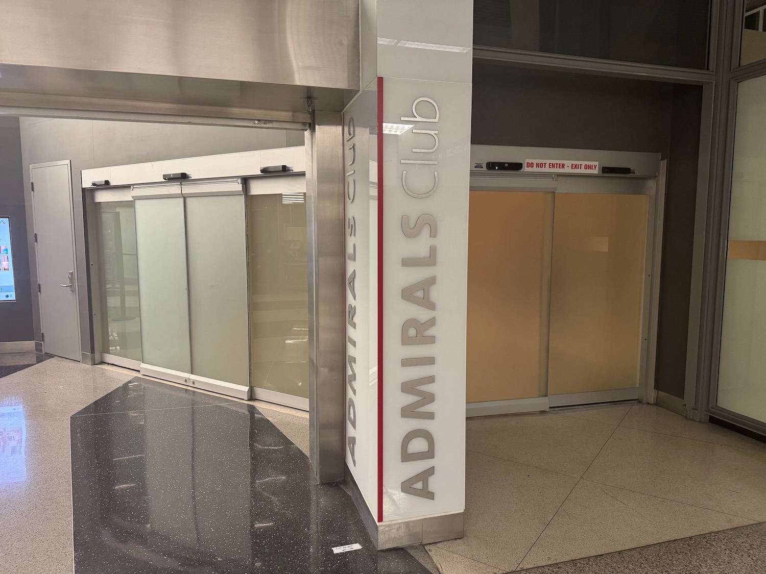 a sign in a building