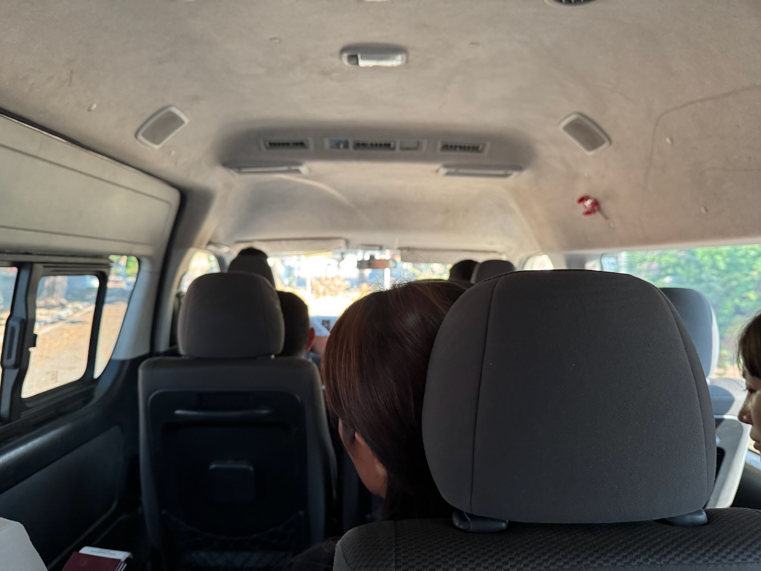 a person sitting in a car