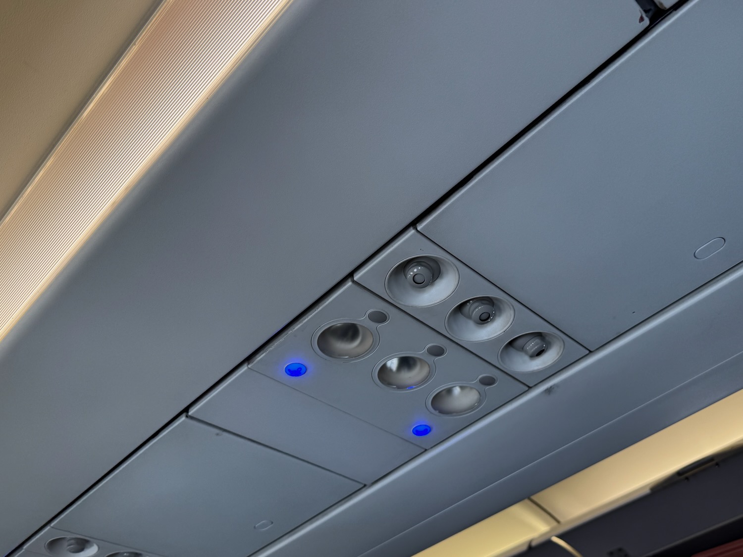 a close up of a ceiling