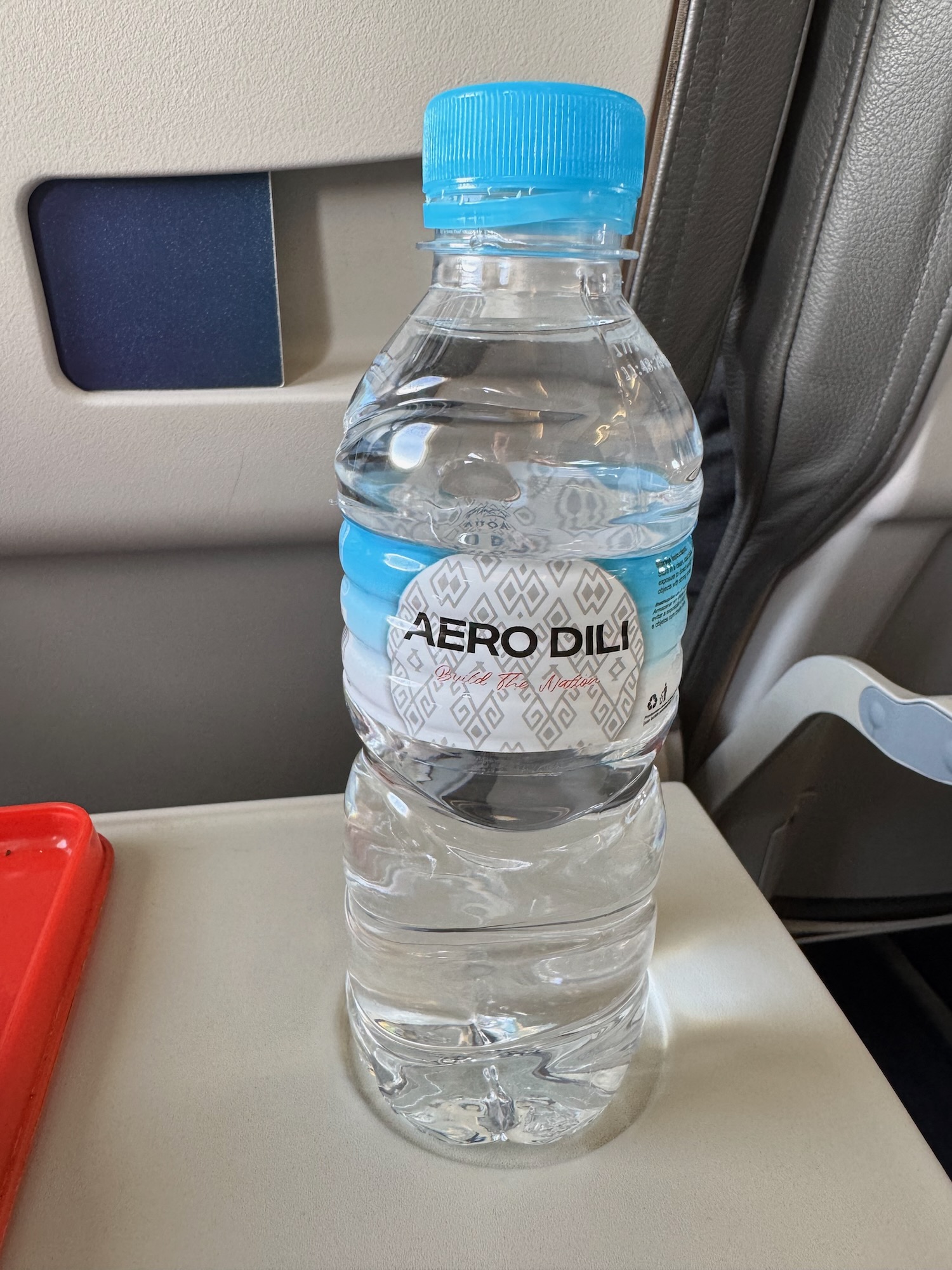 a water bottle on a table