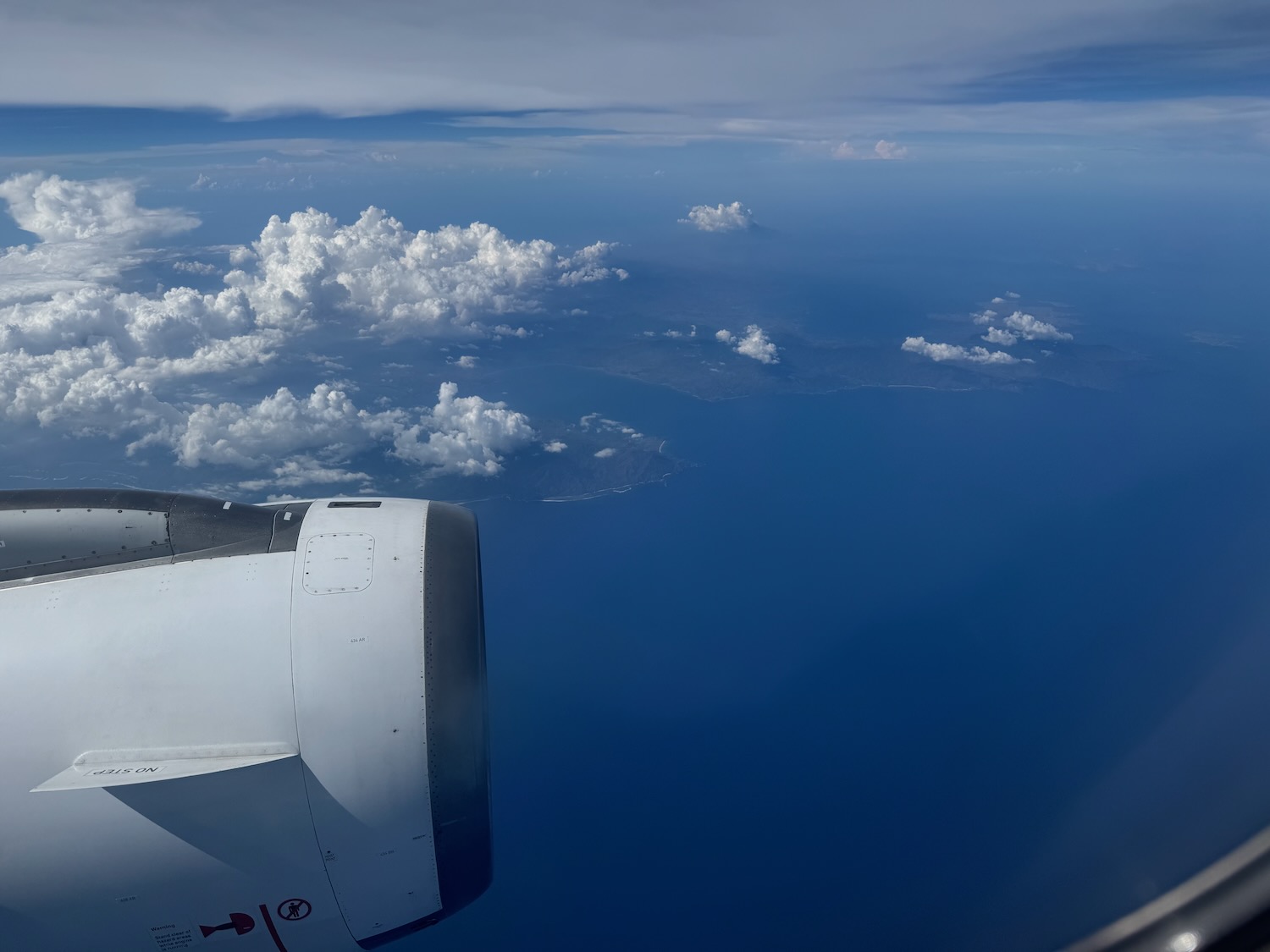 an airplane wing and the sky