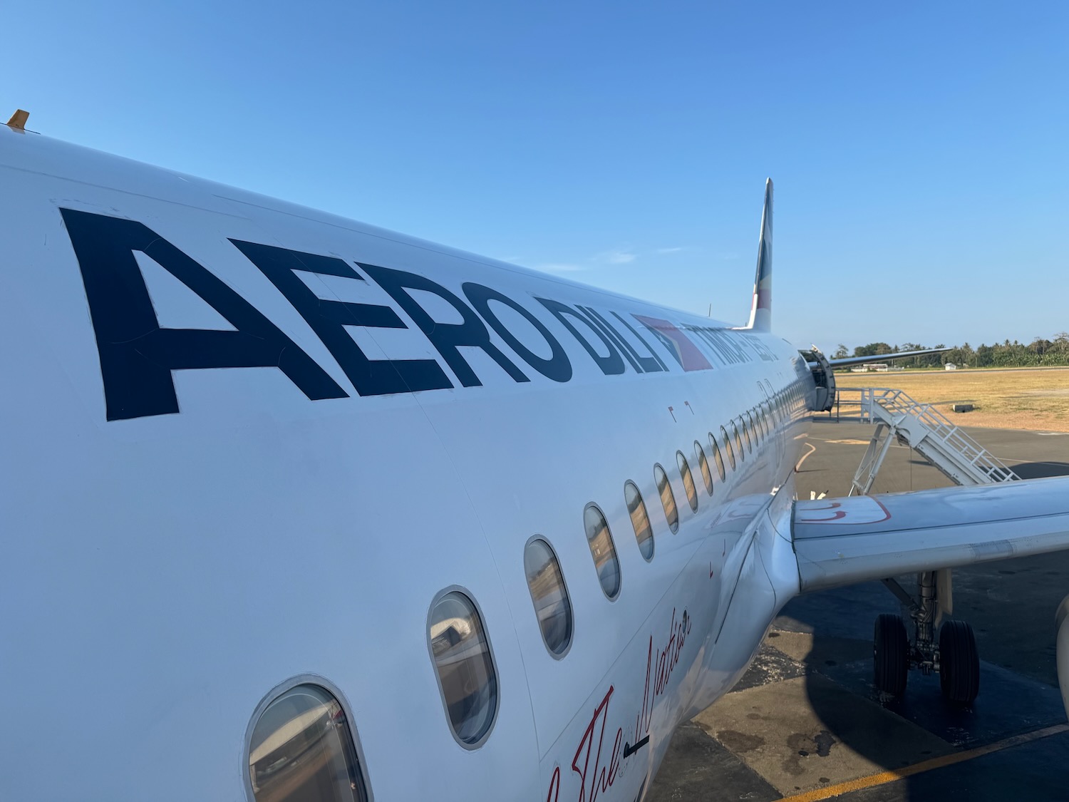 a plane parked on the tarmac
