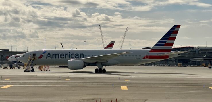 American Airlines Boeing 777-200 parked