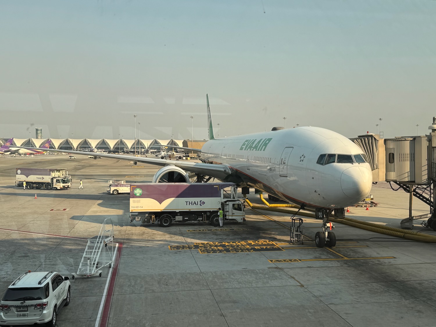 an airplane at an airport