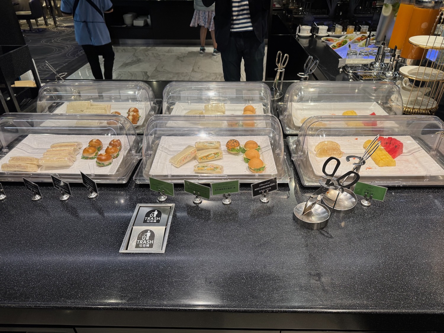 a group of food in containers