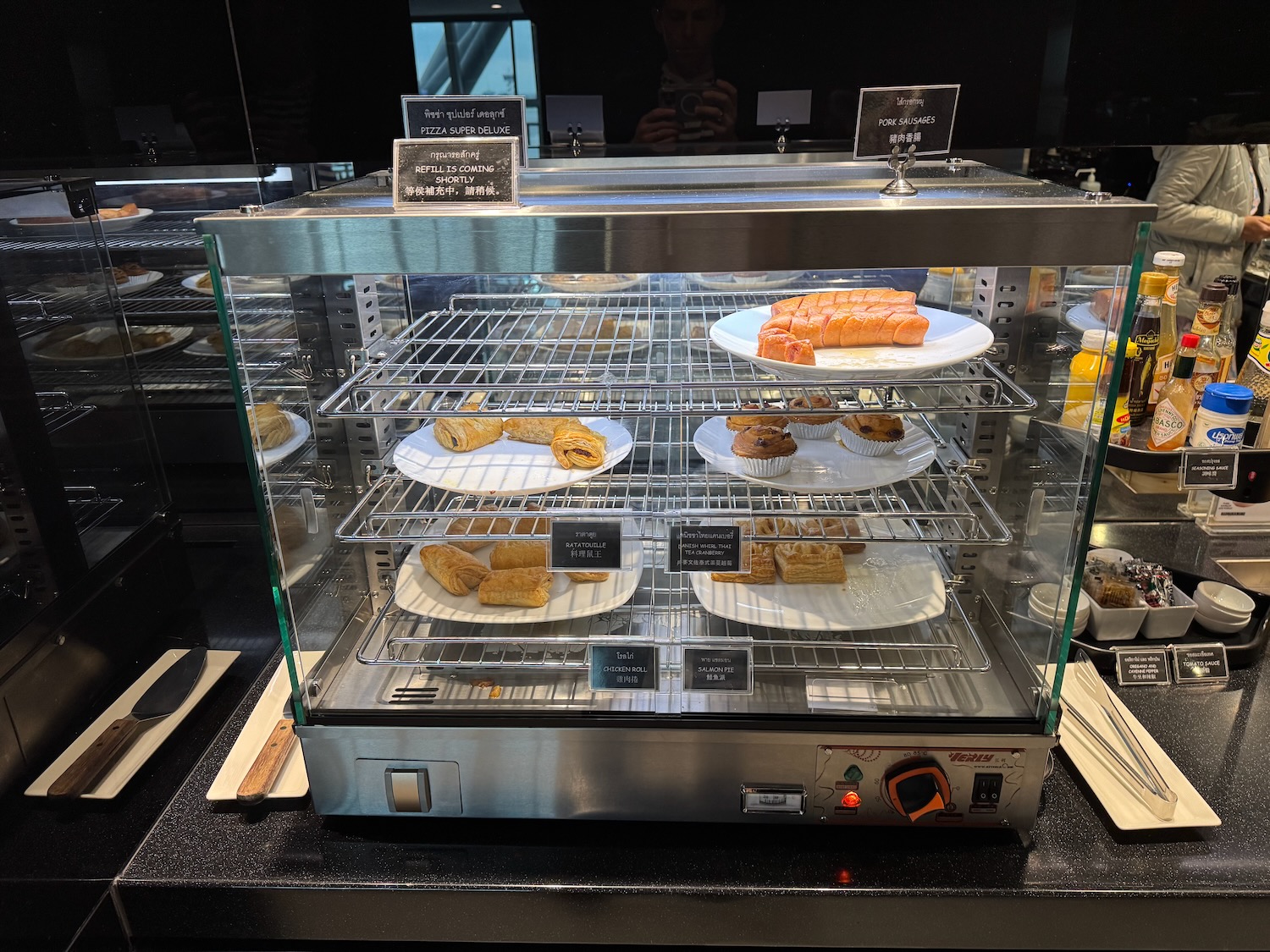a food in a display case