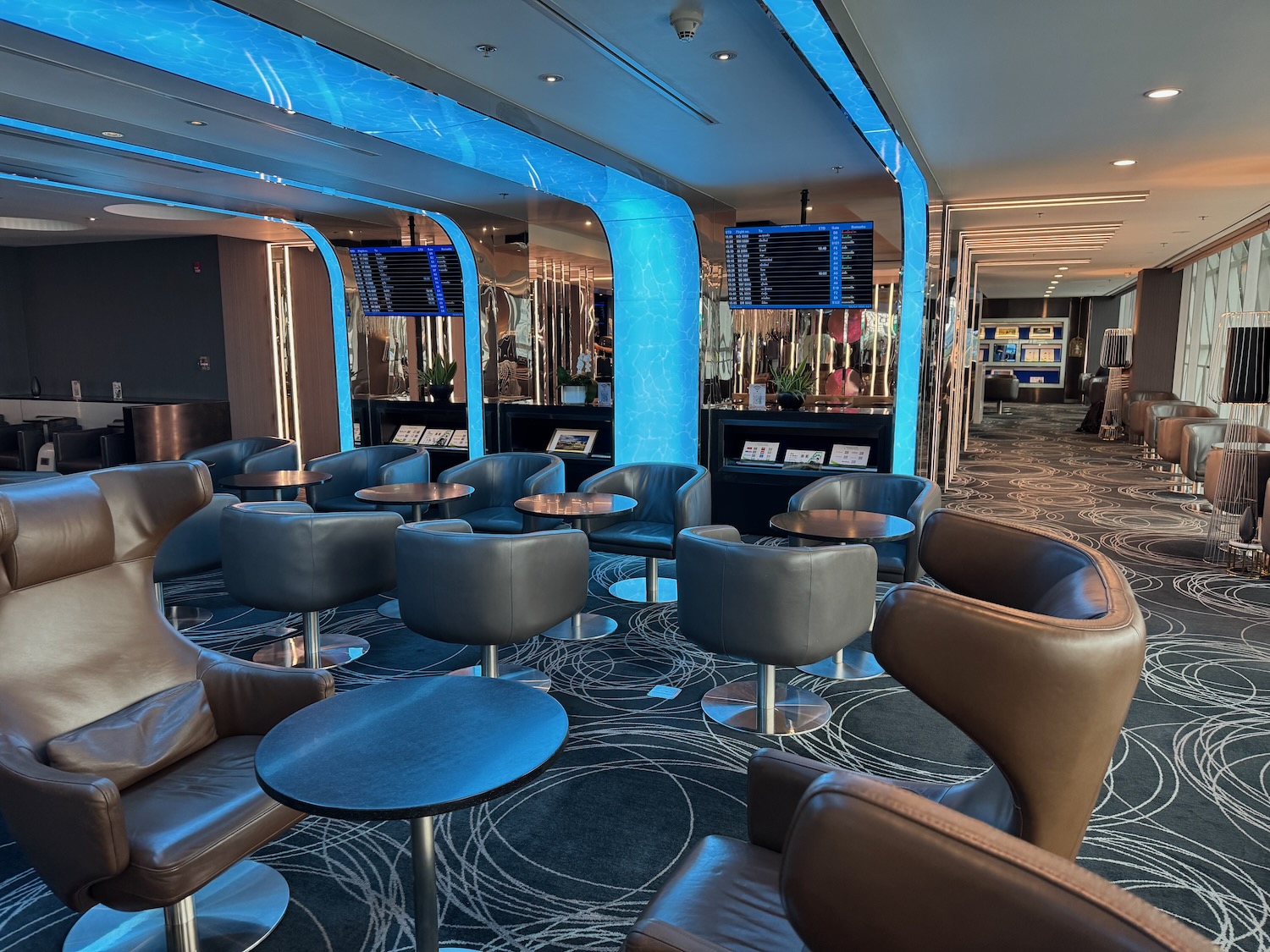 a room with chairs and tables