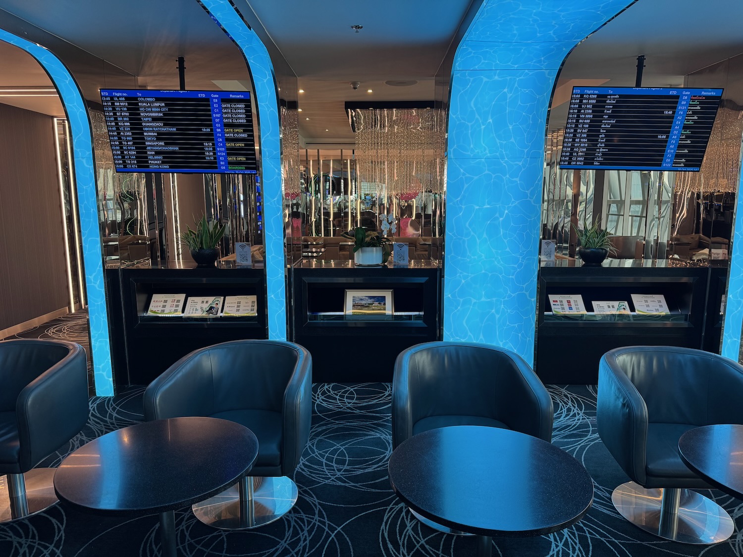 a room with tables and chairs